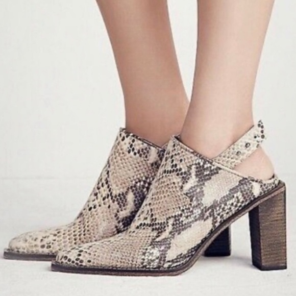 Free People Silver Storm Python Snake Slingback boot - Picture 3 of 6